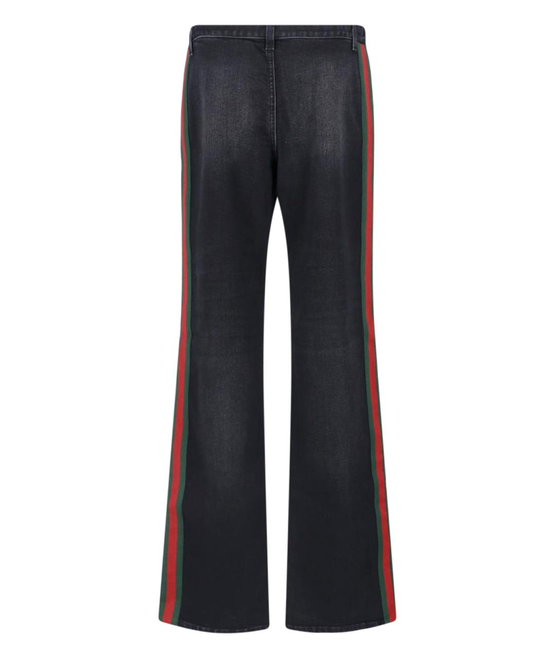 GUCCI Темно-синие хлопковые прямые джинсы, фото 2