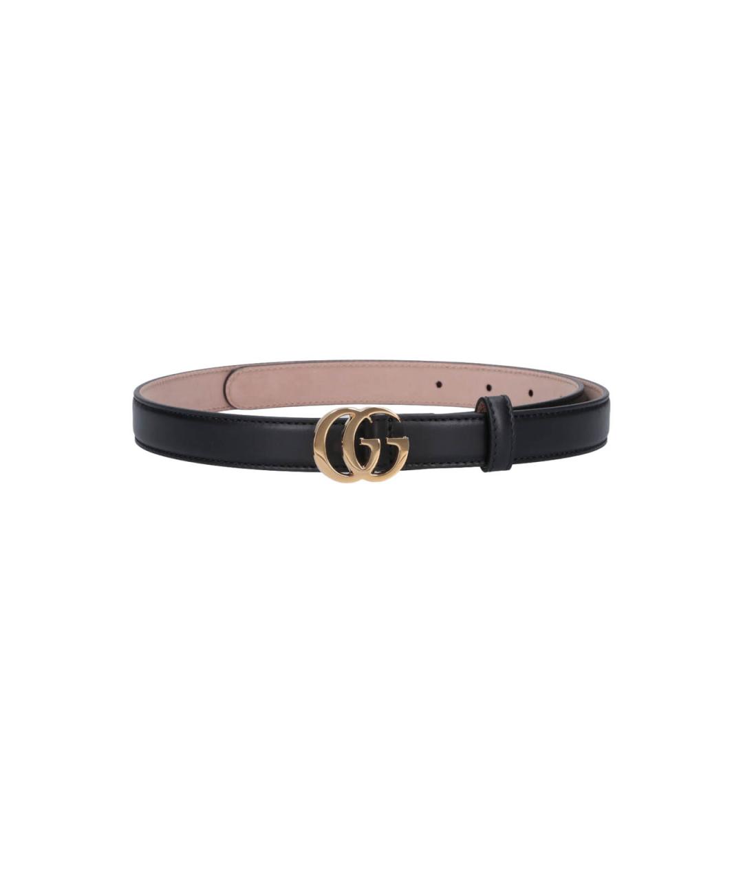 GUCCI Черный кожаный ремень, фото 1