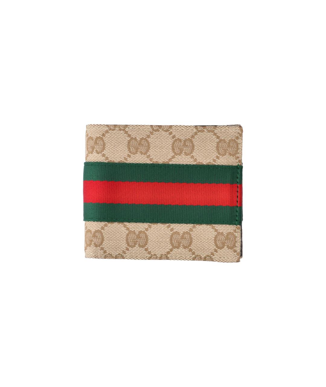 GUCCI Бежевый полиуретановый кошелек, фото 1