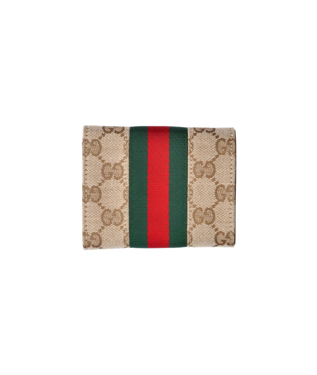 GUCCI Бежевый полиуретановый кошелек, фото 3