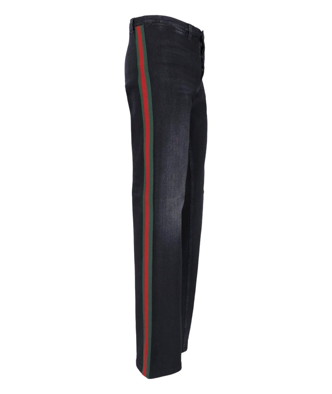 GUCCI Черные хлопковые прямые джинсы, фото 3