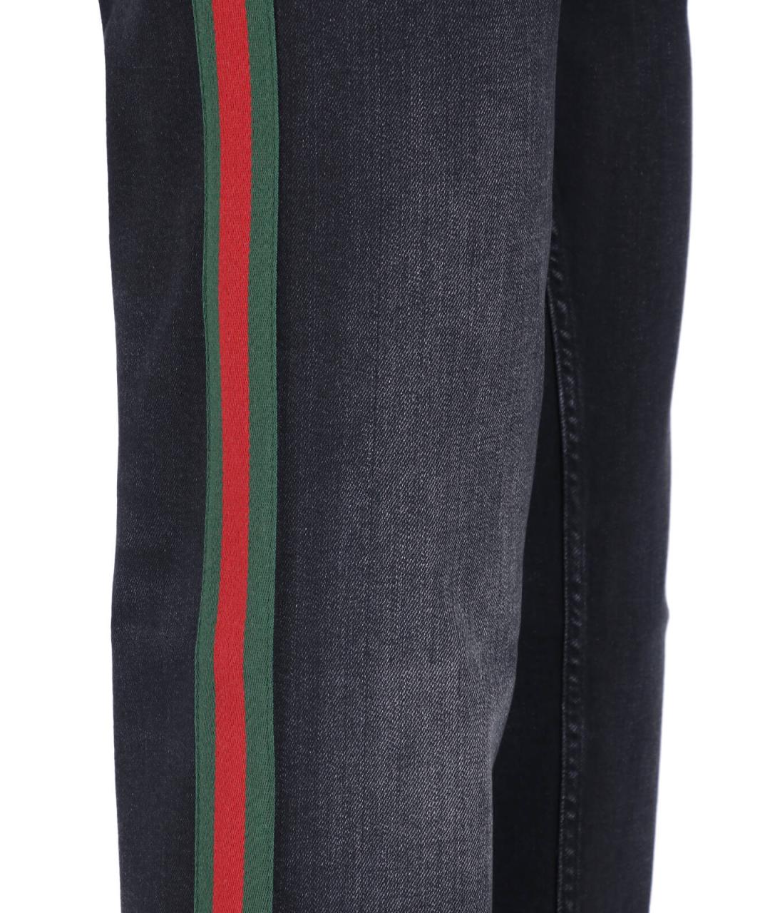 GUCCI Черные хлопковые прямые джинсы, фото 4