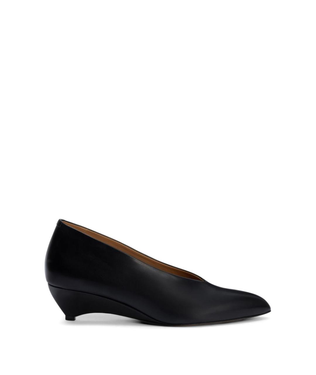 JIL SANDER Черные кожаные туфли, фото 1