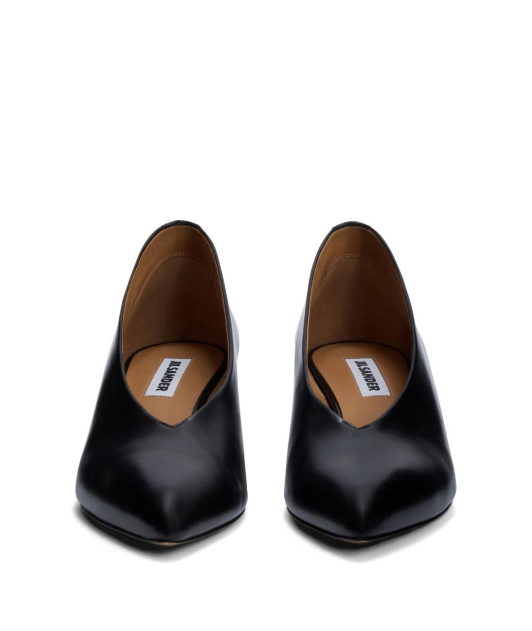 JIL SANDER Черные кожаные туфли, фото 3