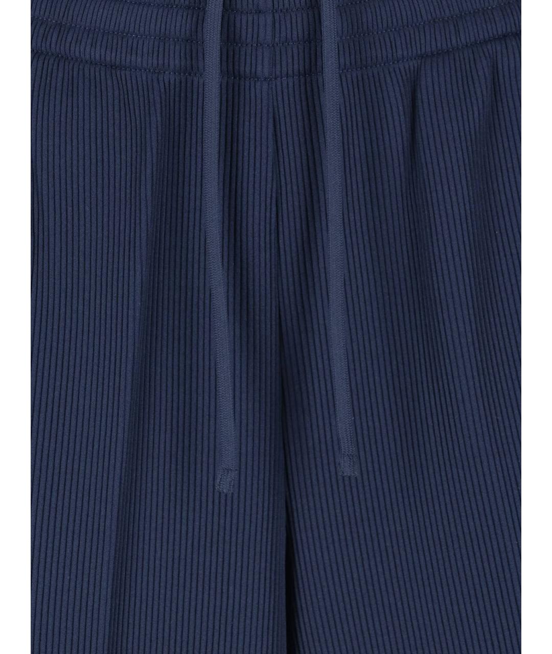 GUCCI Синие хлопковые прямые брюки, фото 4