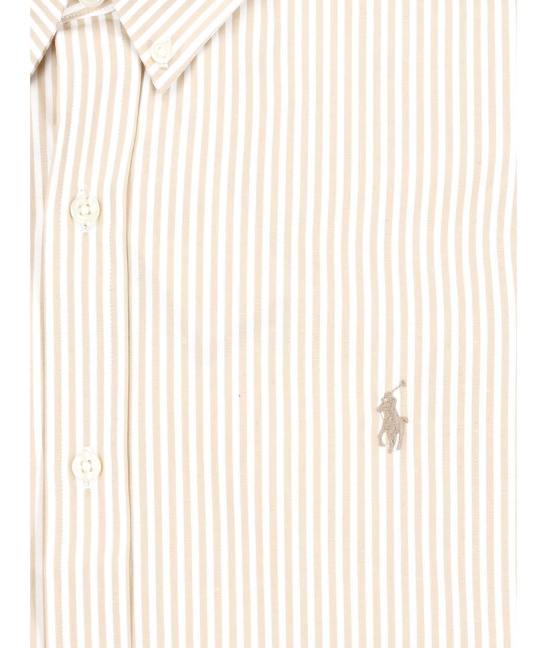 POLO RALPH LAUREN Бежевая хлопковая кэжуал рубашка, фото 3