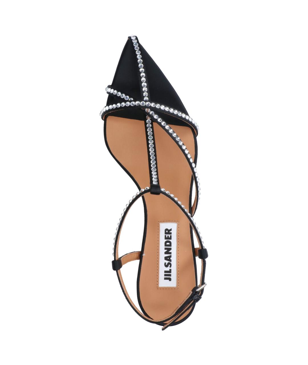 JIL SANDER Черные кожаные босоножки, фото 5