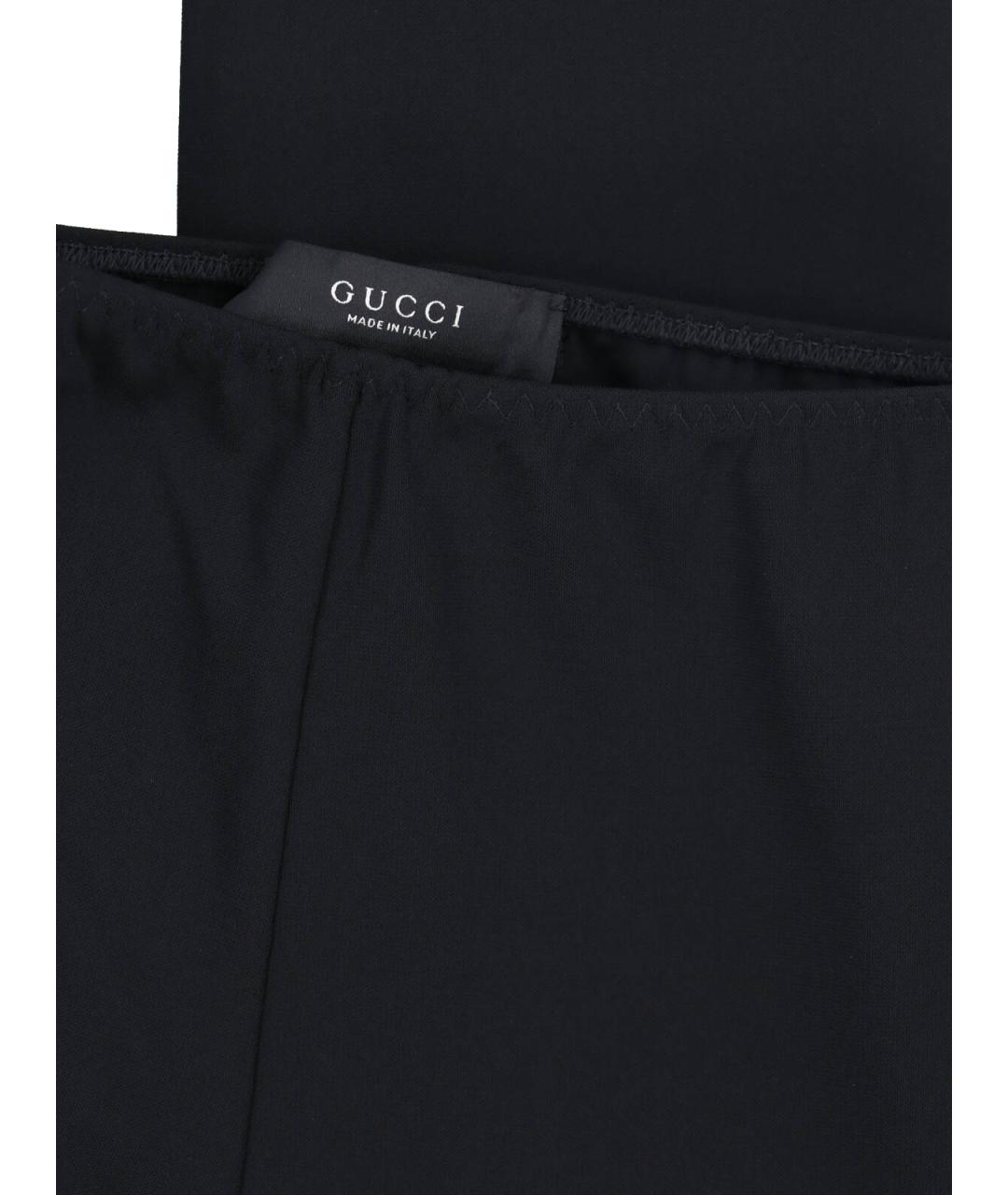 GUCCI Черные вискозные прямые брюки, фото 5
