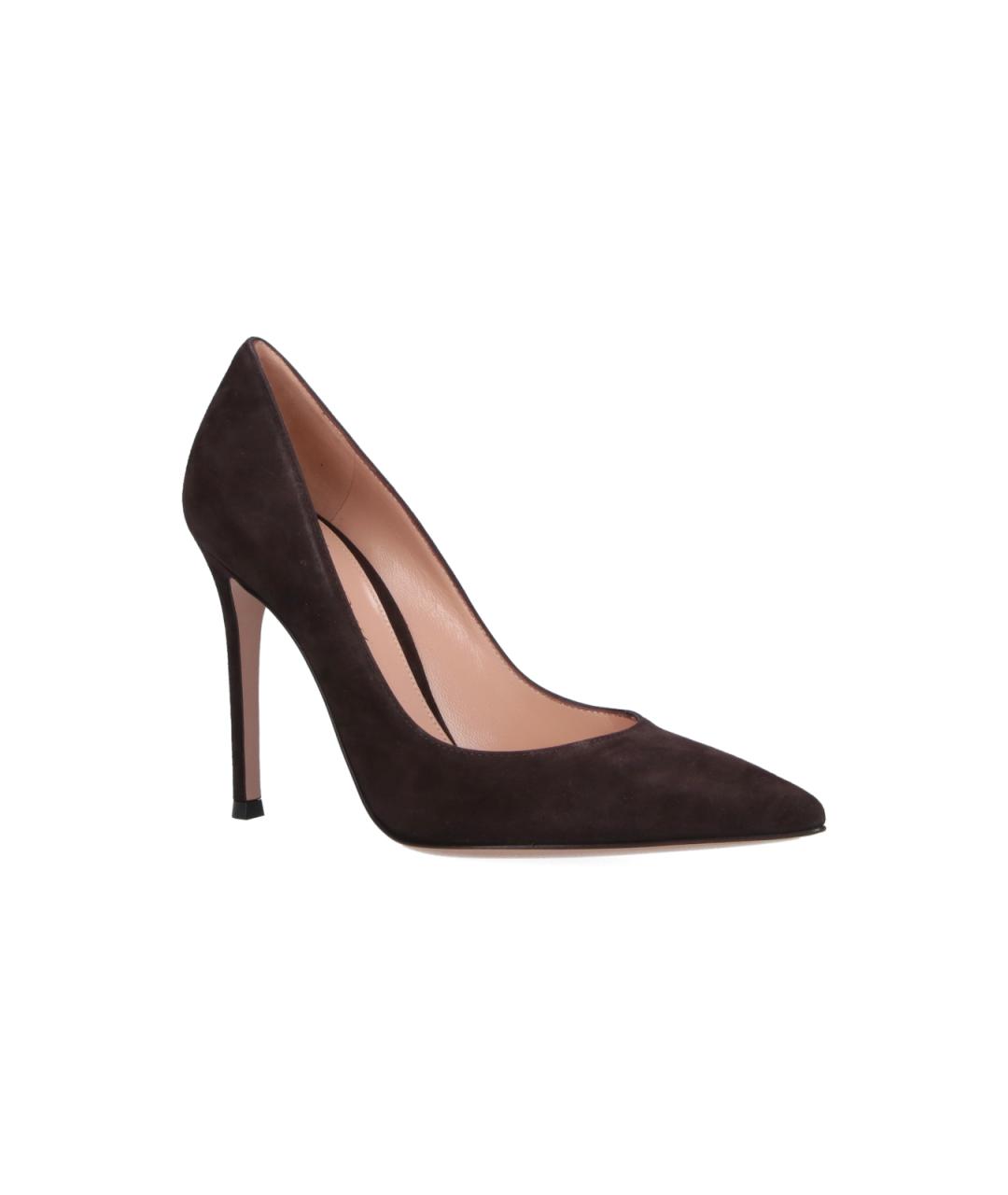 GIANVITO ROSSI Коричневые кожаные туфли, фото 2