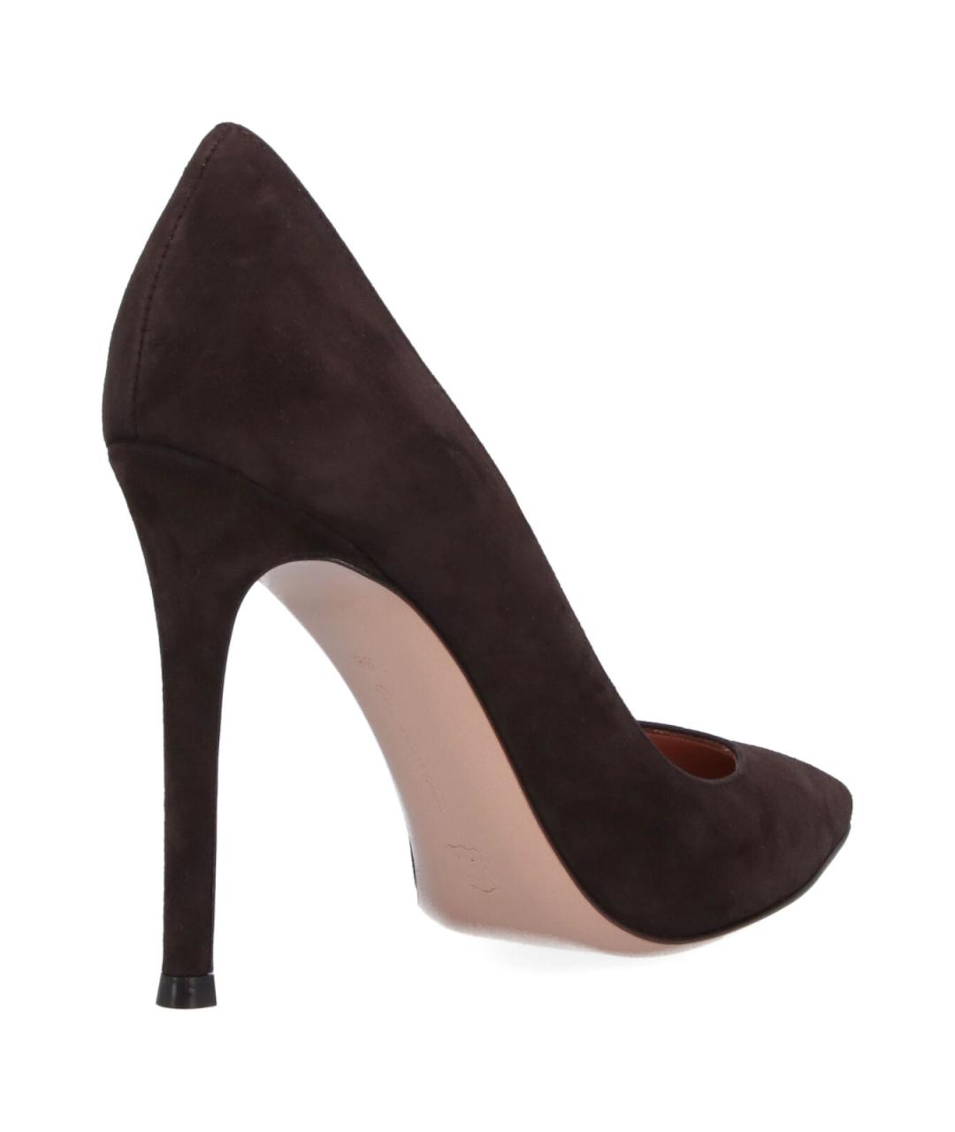 GIANVITO ROSSI Коричневые кожаные туфли, фото 4