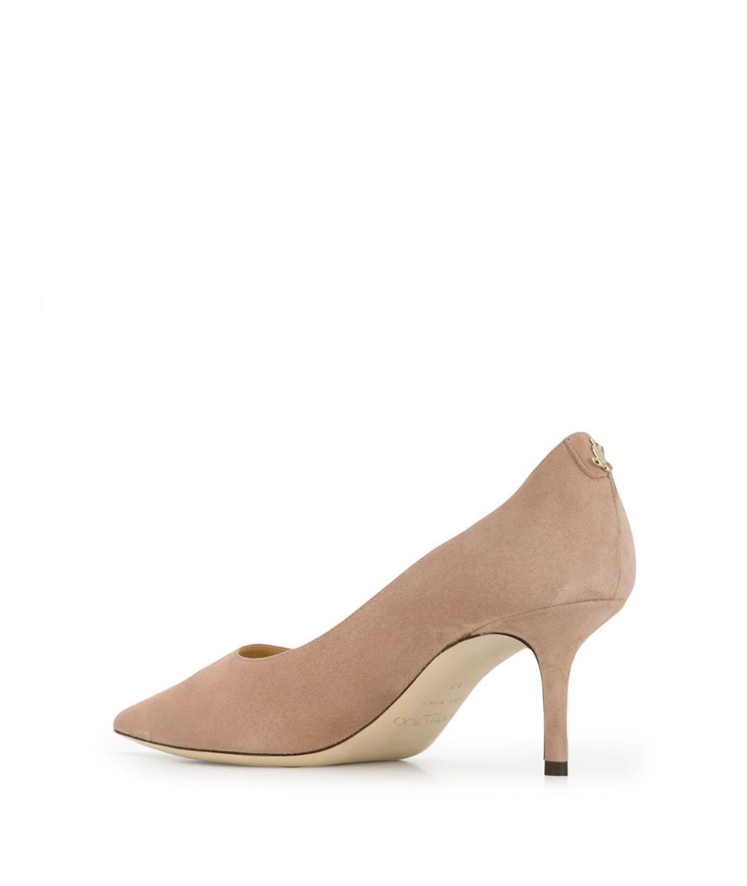 JIMMY CHOO Бежевые замшевые туфли, фото 3