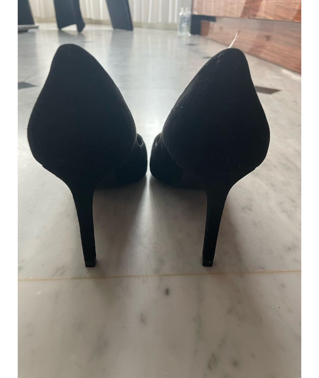 SAINT LAURENT Черные кожаные туфли, фото 4