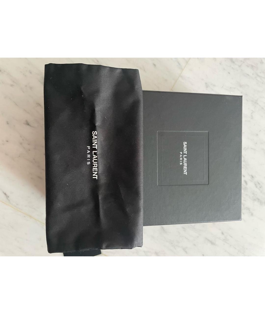 SAINT LAURENT Черные кожаные туфли, фото 5