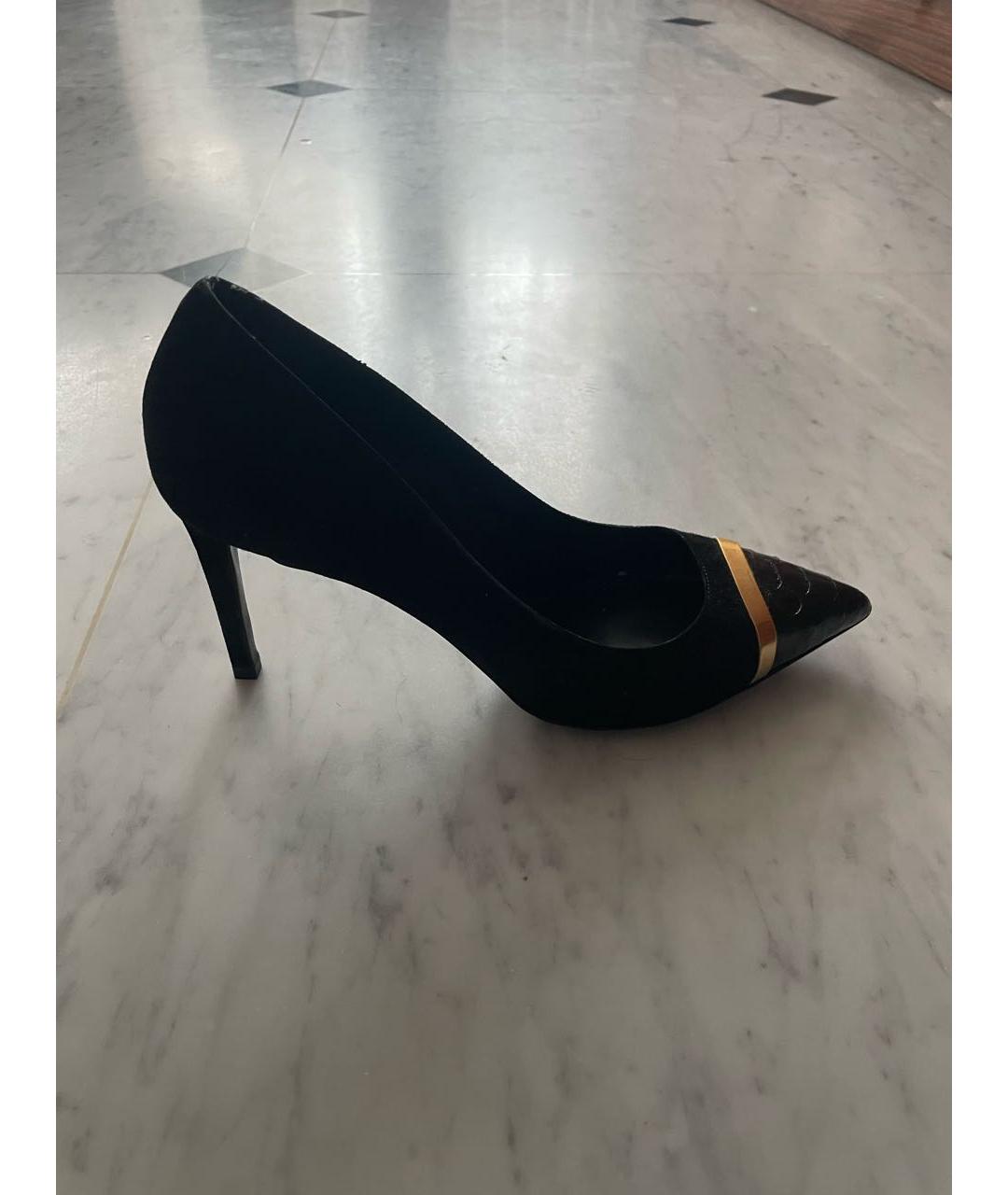 SAINT LAURENT Черные кожаные туфли, фото 6