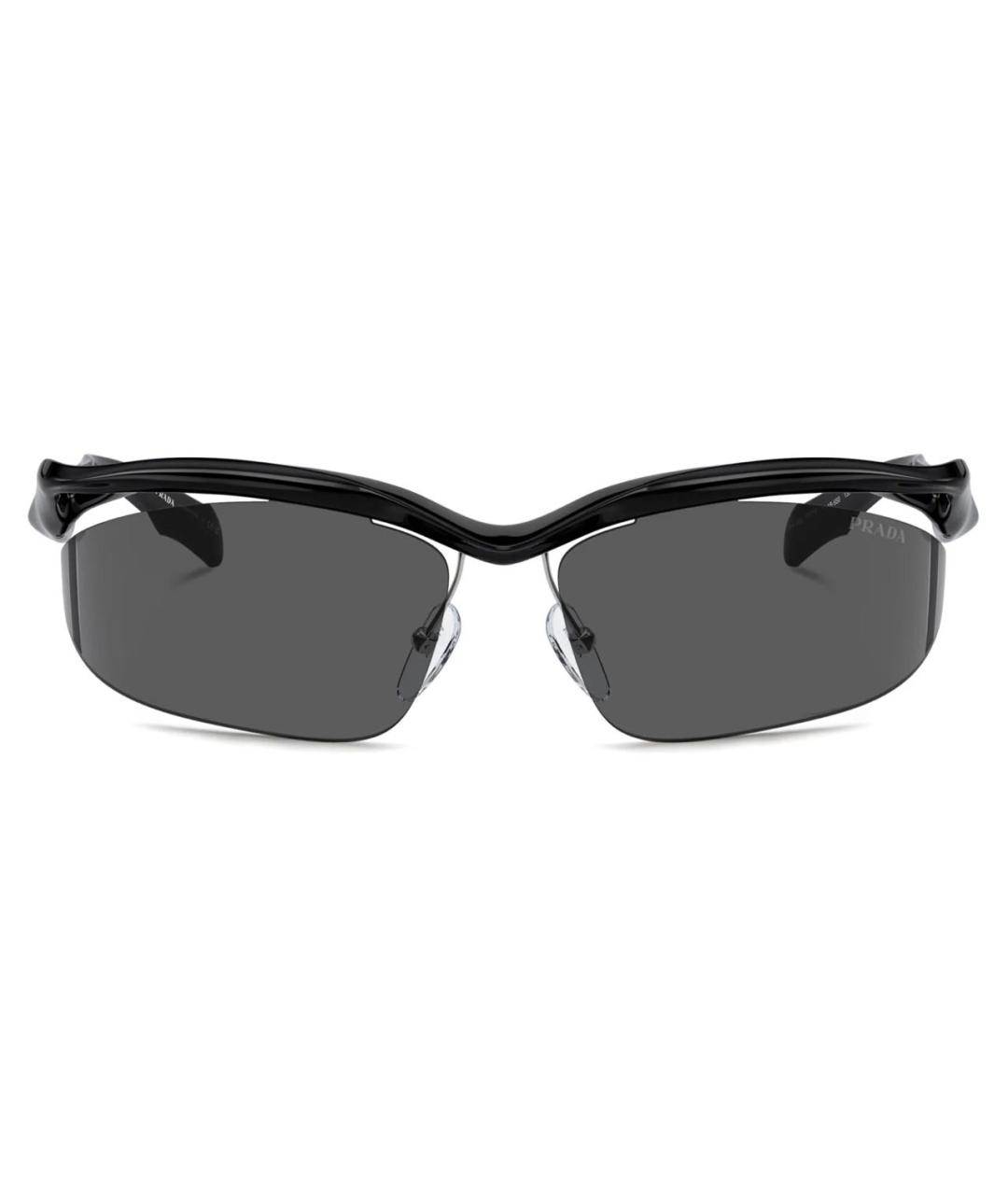 PRADA Черные пластиковые солнцезащитные очки, фото 8