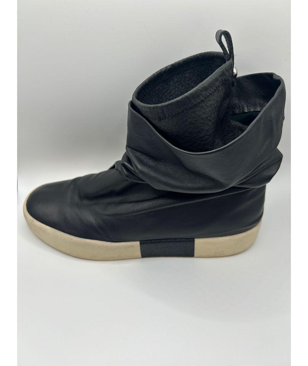 GIUSEPPE ZANOTTI DESIGN Черные кожаные высокие кроссовки / кеды, фото 5