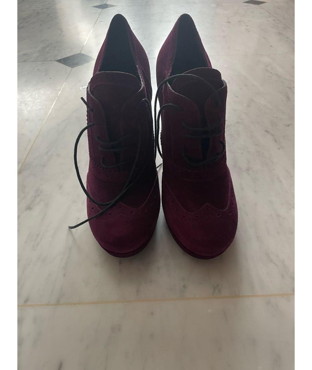 SAINT LAURENT Фиолетовые замшевые туфли, фото 2