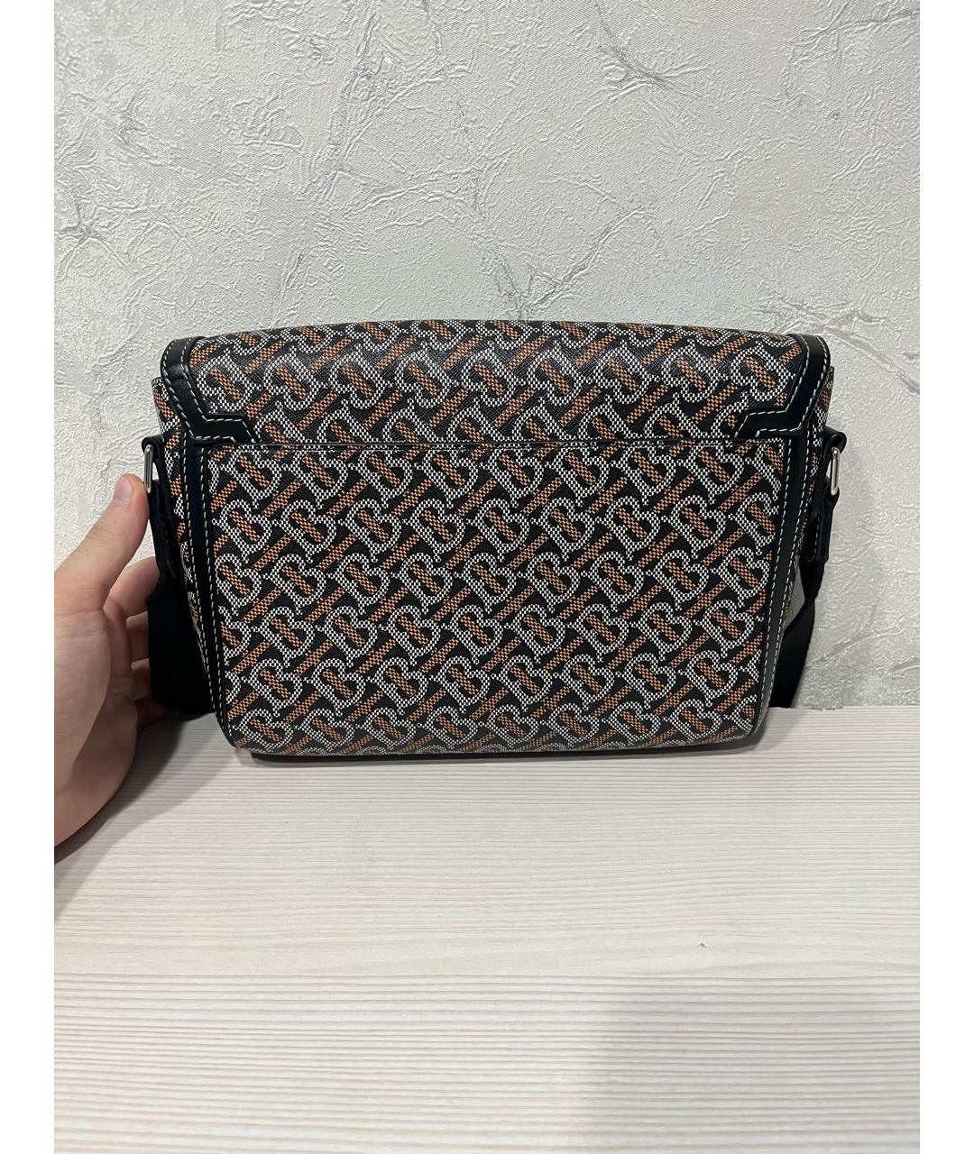 BURBERRY Черная кожаная барсетка, фото 3