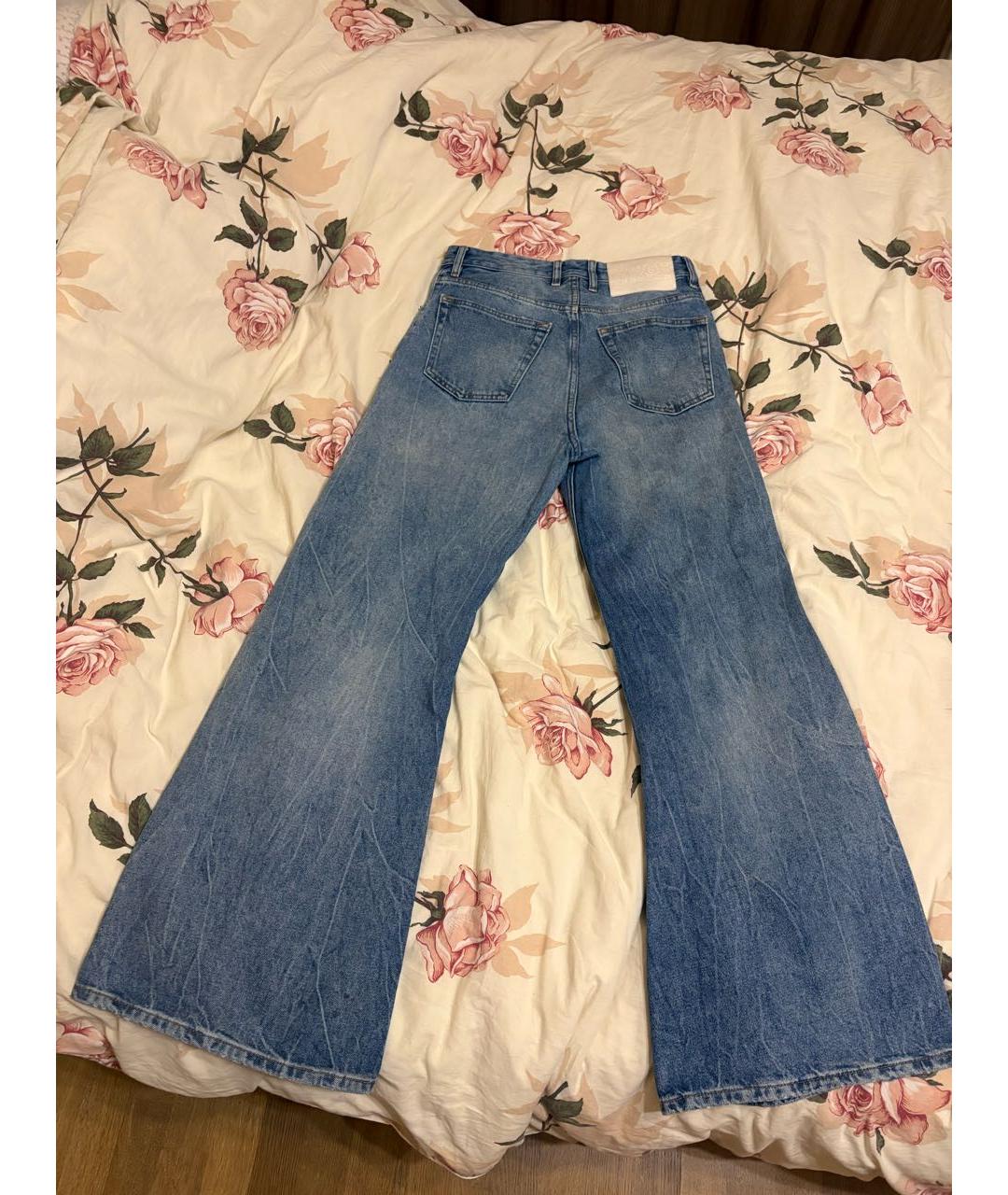 MM6 MAISON MARGIELA Синие хлопковые прямые джинсы, фото 2