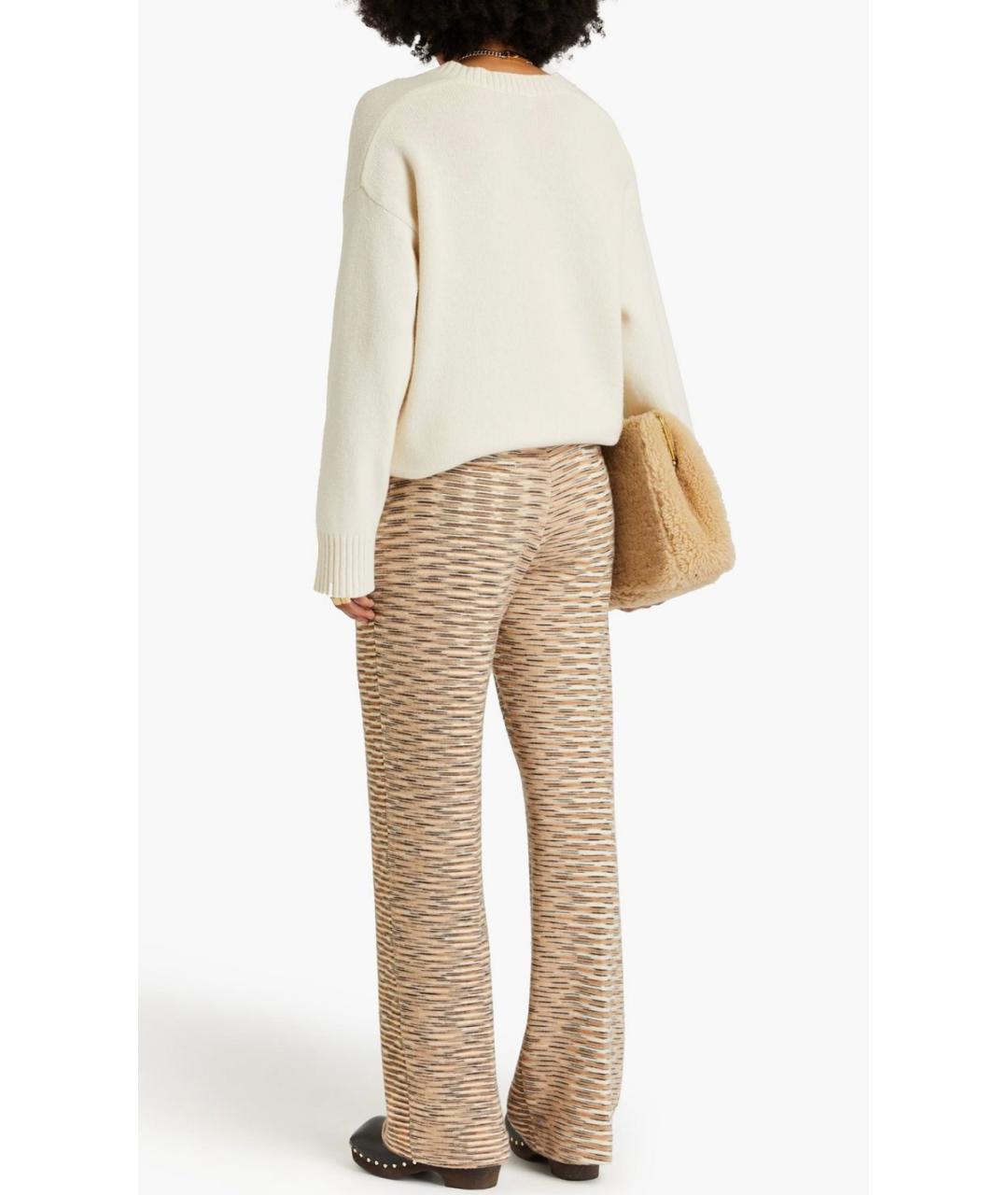 MISSONI Бежевые хлопковые прямые брюки, фото 3