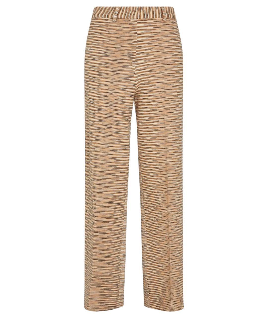 MISSONI Бежевые хлопковые прямые брюки, фото 1