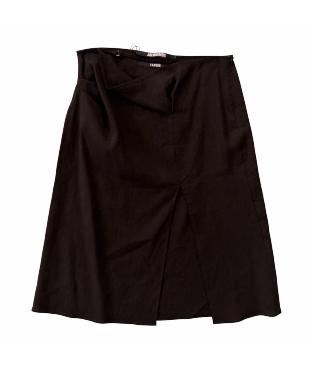 JACQUEMUS Черная юбка миди, фото 9