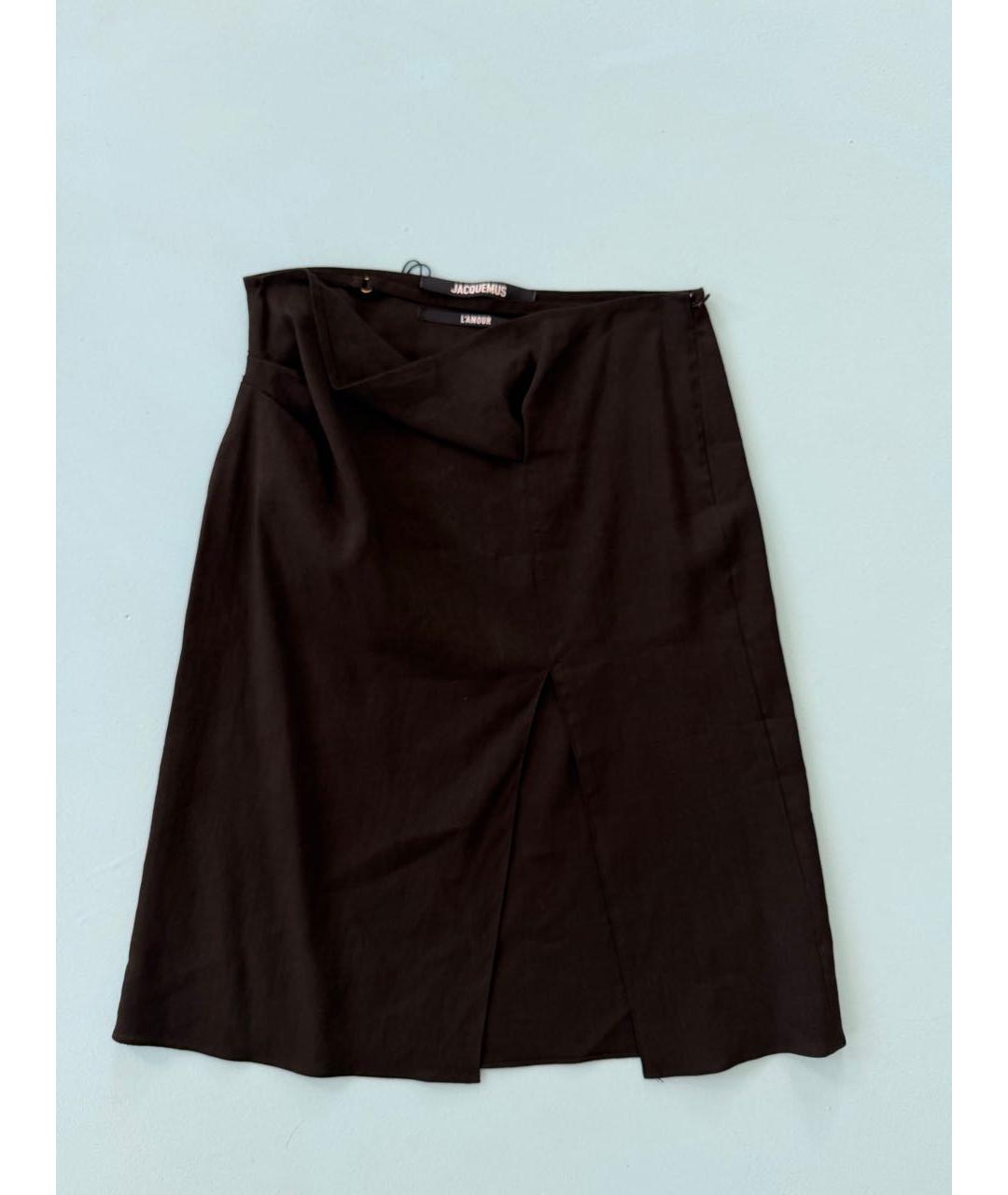 JACQUEMUS Черная юбка миди, фото 7