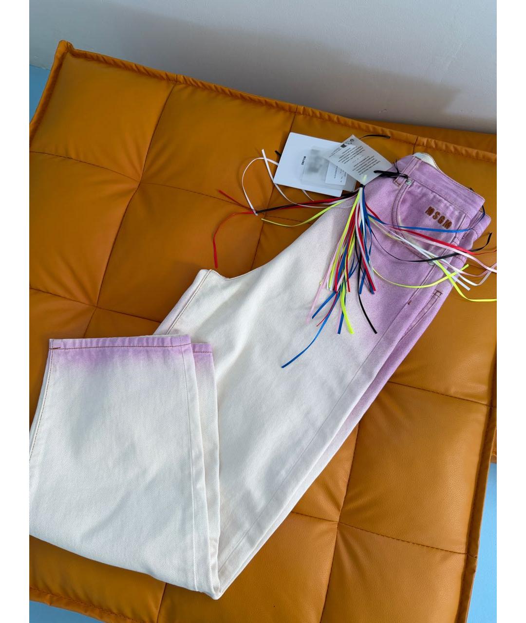 MSGM Мульти хлопковые прямые джинсы, фото 5