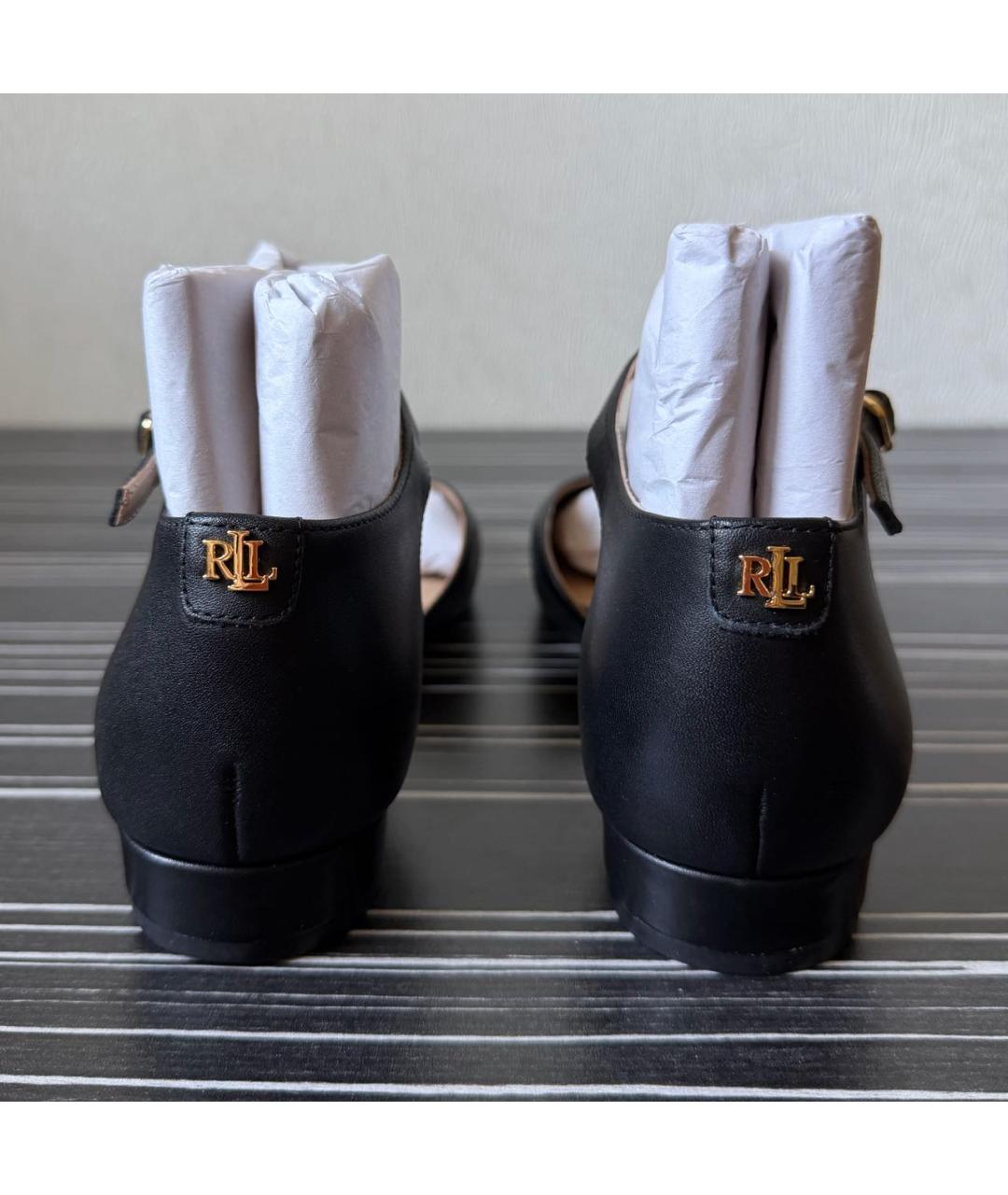 POLO RALPH LAUREN Черные кожаные туфли, фото 4