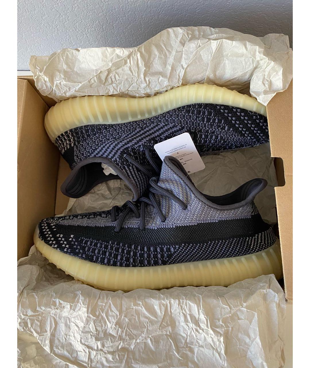 ADIDAS YEEZY Темно-синие текстильные кроссовки, фото 2