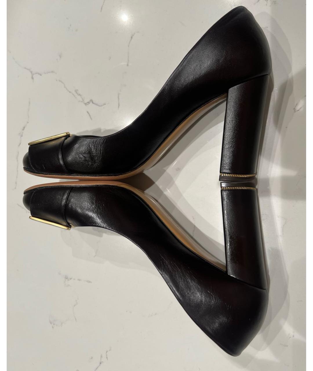 FERRAGAMO Коричневые кожаные туфли, фото 5