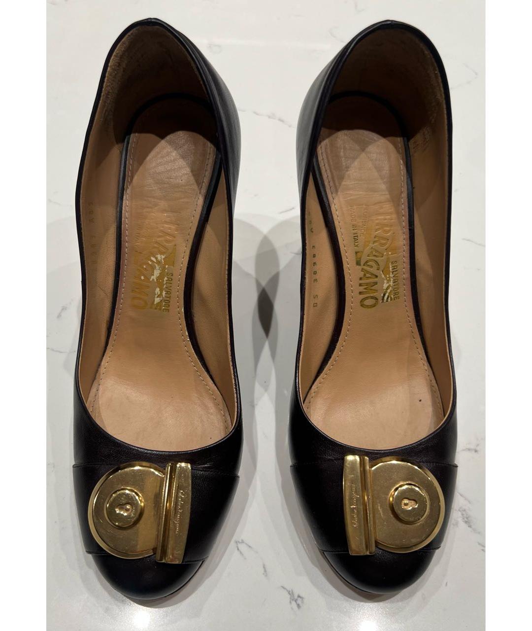 FERRAGAMO Коричневые кожаные туфли, фото 2