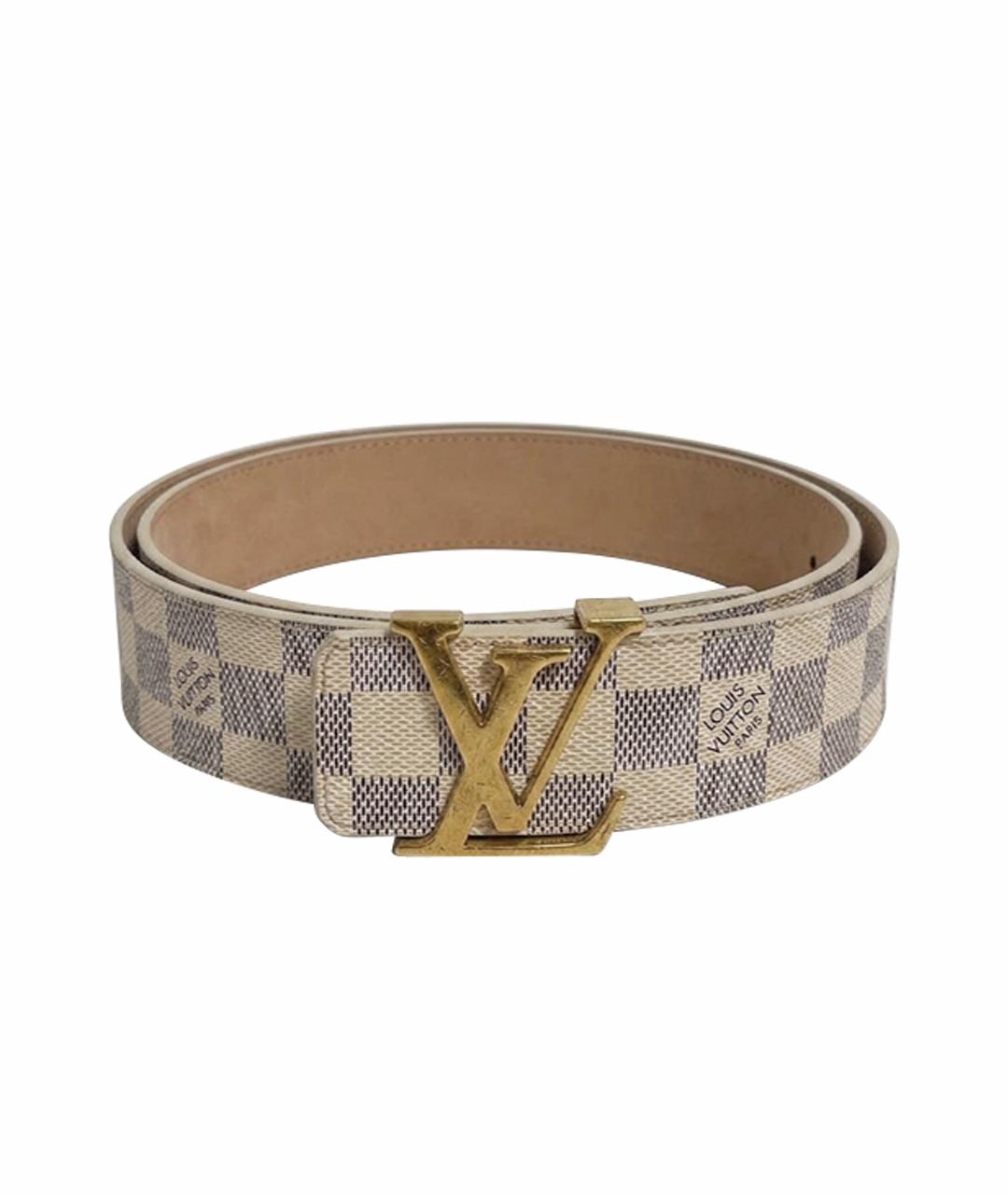 LOUIS VUITTON Белый кожаный ремень, фото 1