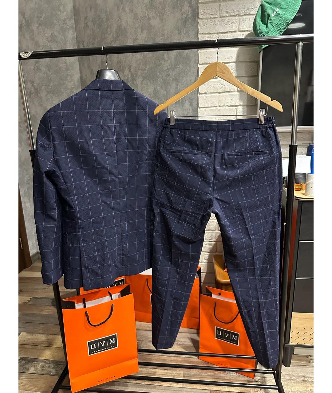 HUGO BOSS Темно-синий классический костюм, фото 4