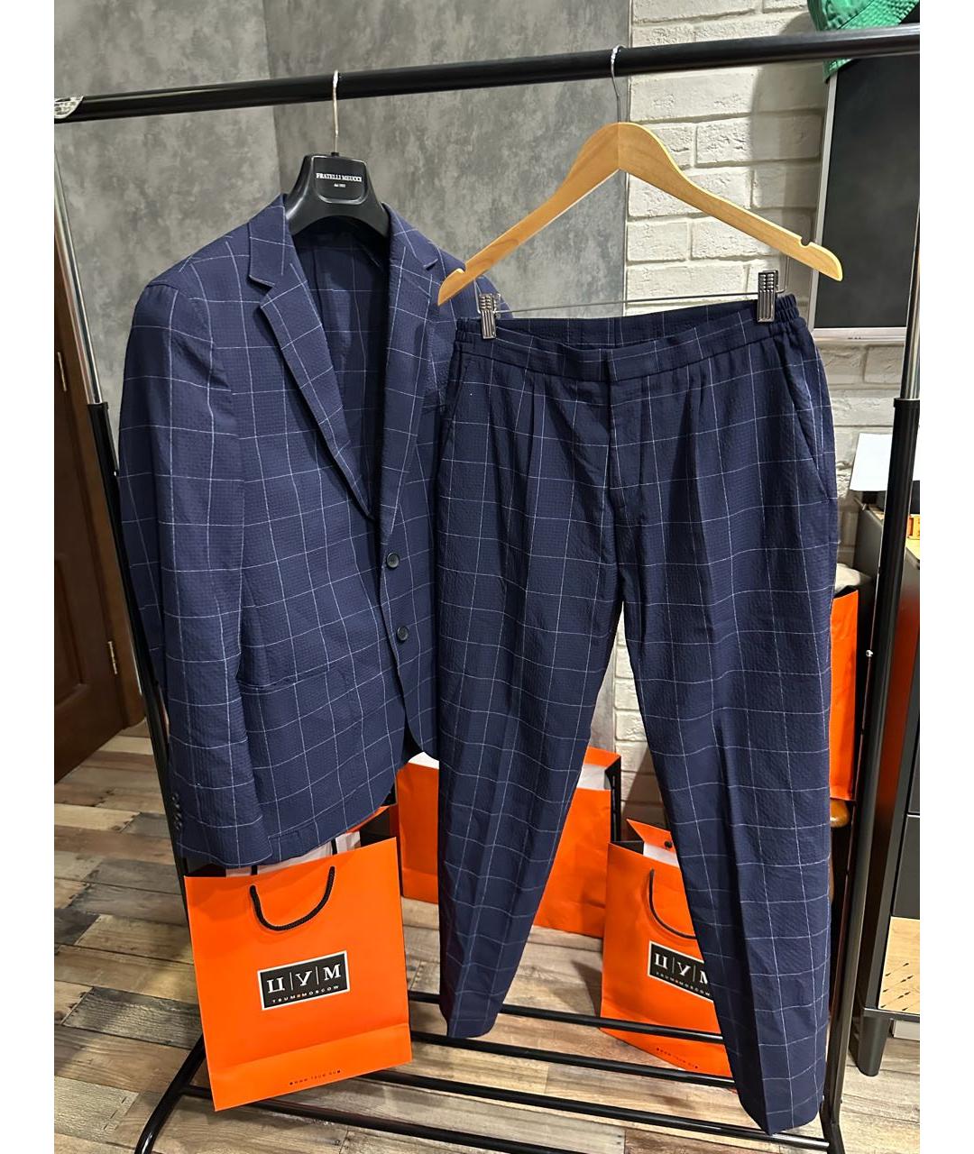 HUGO BOSS Темно-синий классический костюм, фото 2