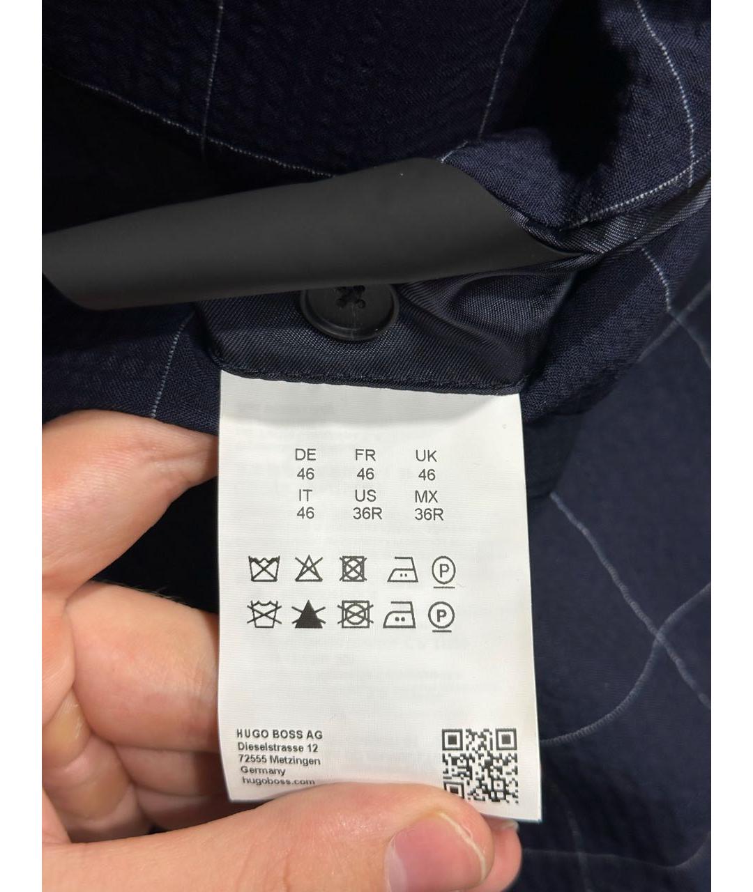HUGO BOSS Темно-синий классический костюм, фото 7