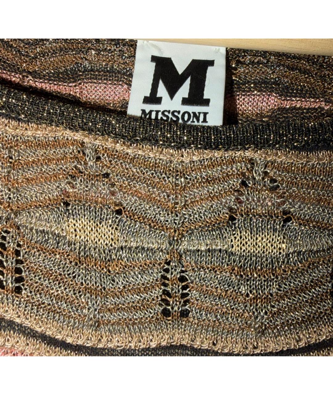 M MISSONI Золотое вискозное повседневное платье, фото 3