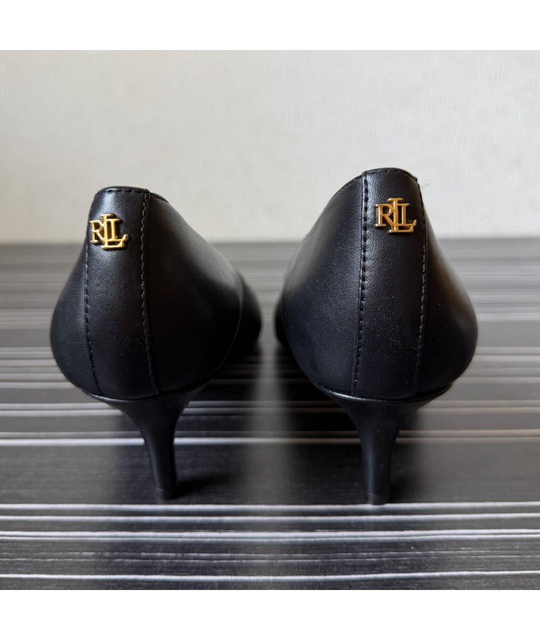 POLO RALPH LAUREN Черные кожаные туфли, фото 3