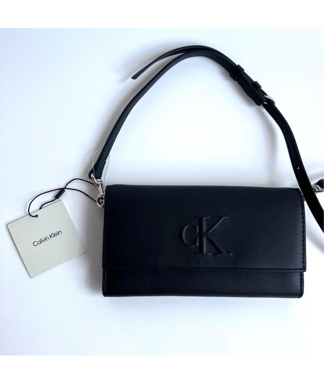 CALVIN KLEIN Черная сумка через плечо, фото 2