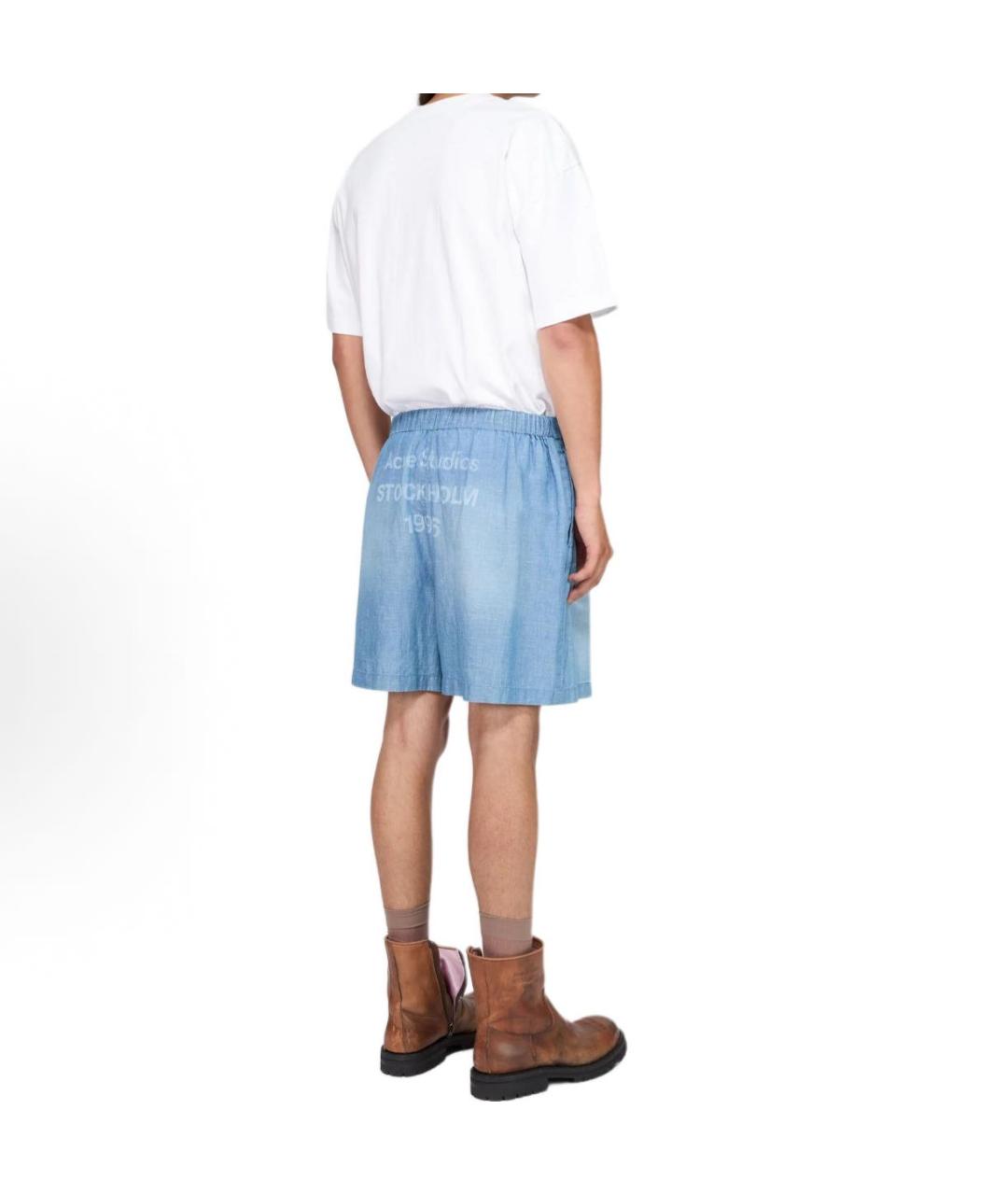 ACNE STUDIOS Голубые деним шорты, фото 5