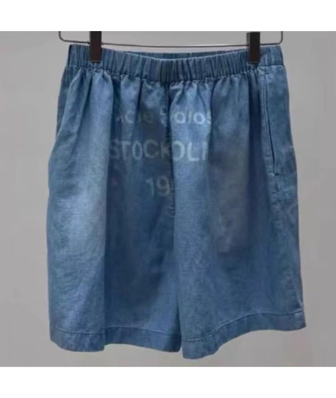 ACNE STUDIOS Голубые деним шорты, фото 6