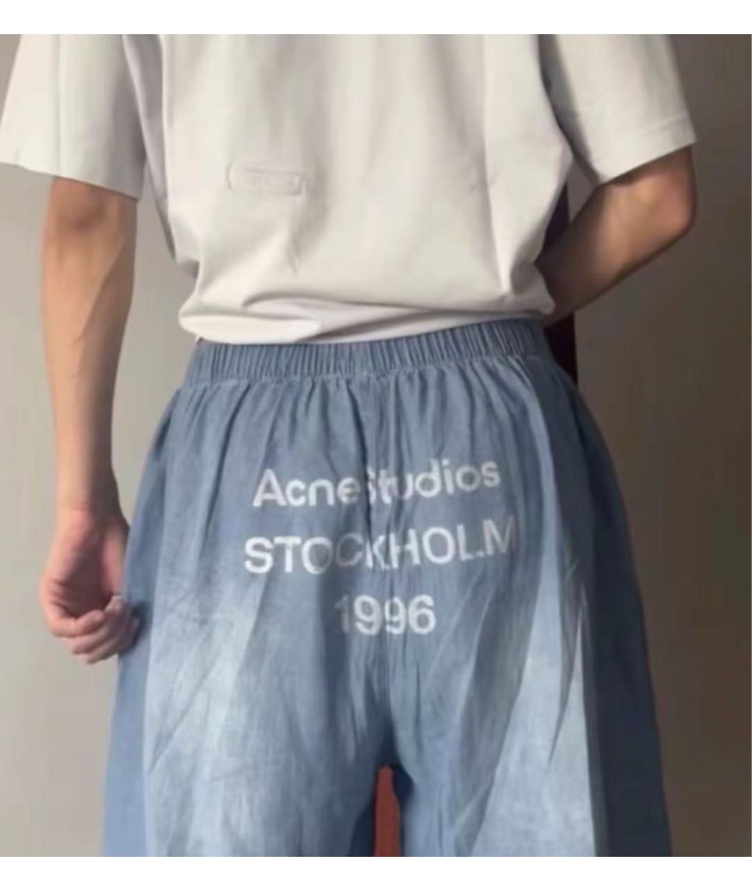 ACNE STUDIOS Голубые деним шорты, фото 8