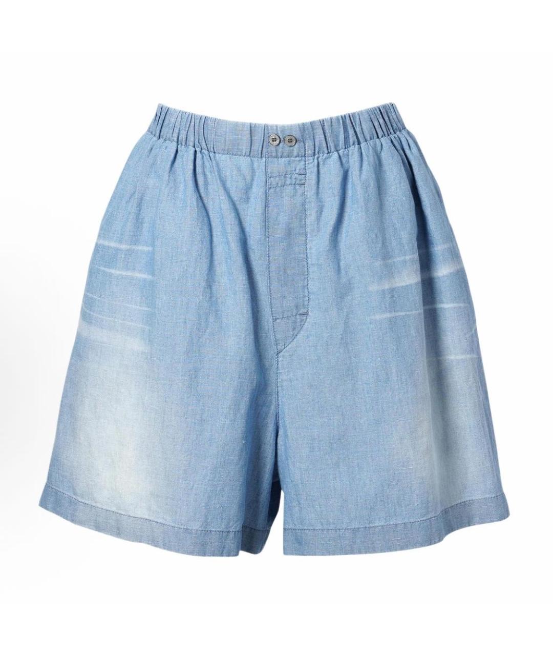 ACNE STUDIOS Голубые деним шорты, фото 2