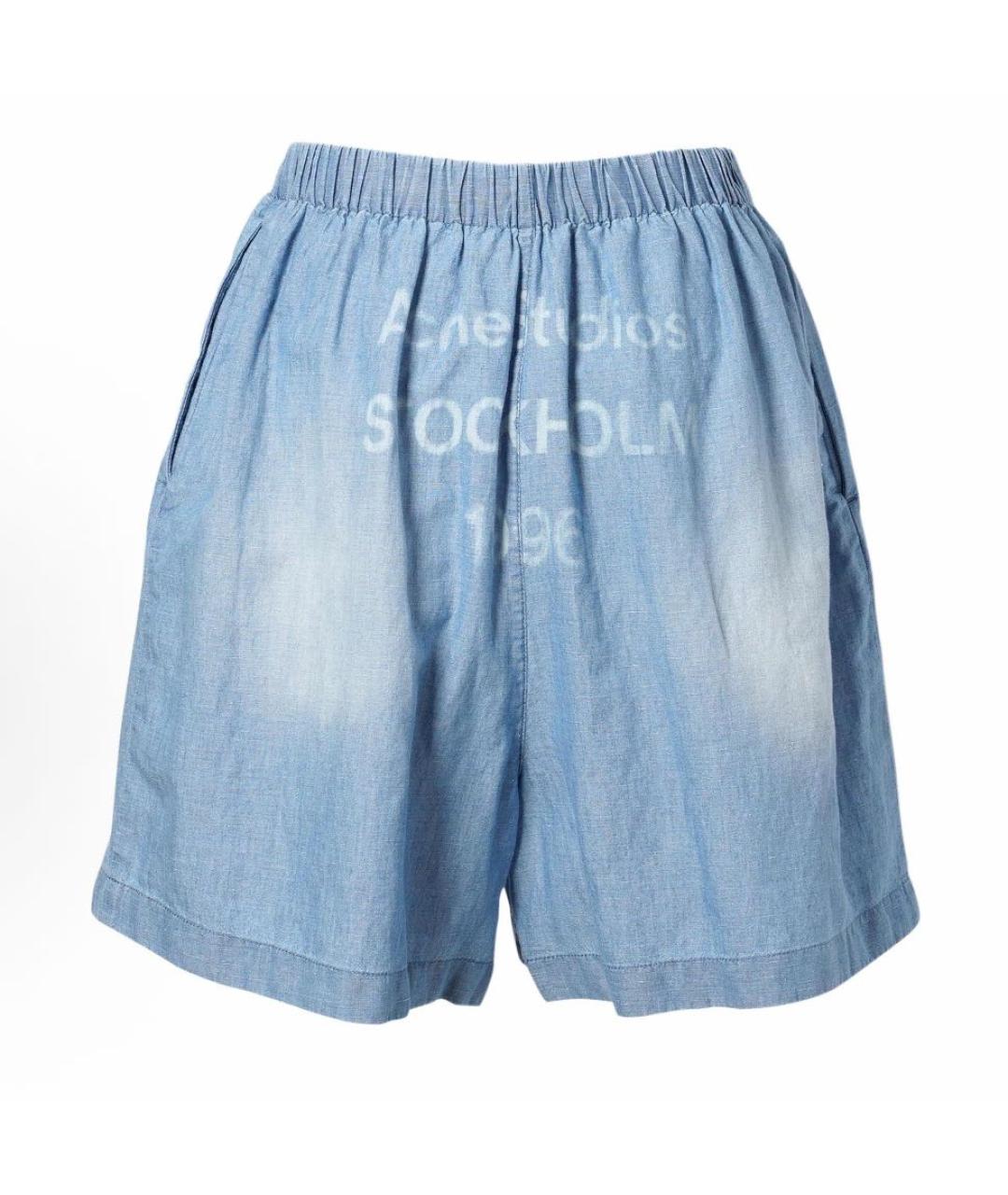 ACNE STUDIOS Голубые деним шорты, фото 1
