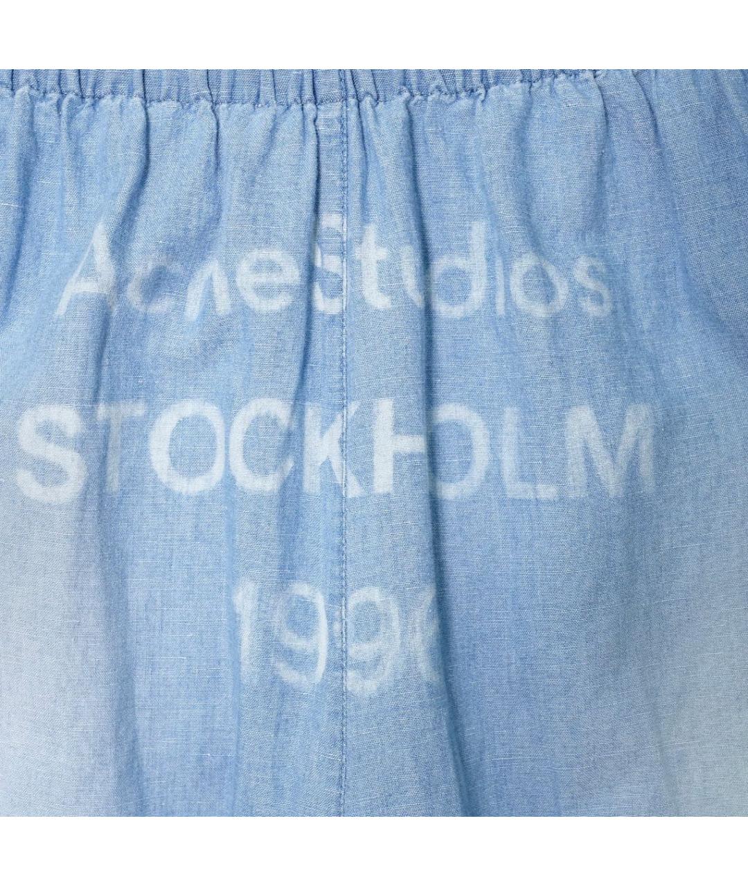ACNE STUDIOS Голубые деним шорты, фото 3