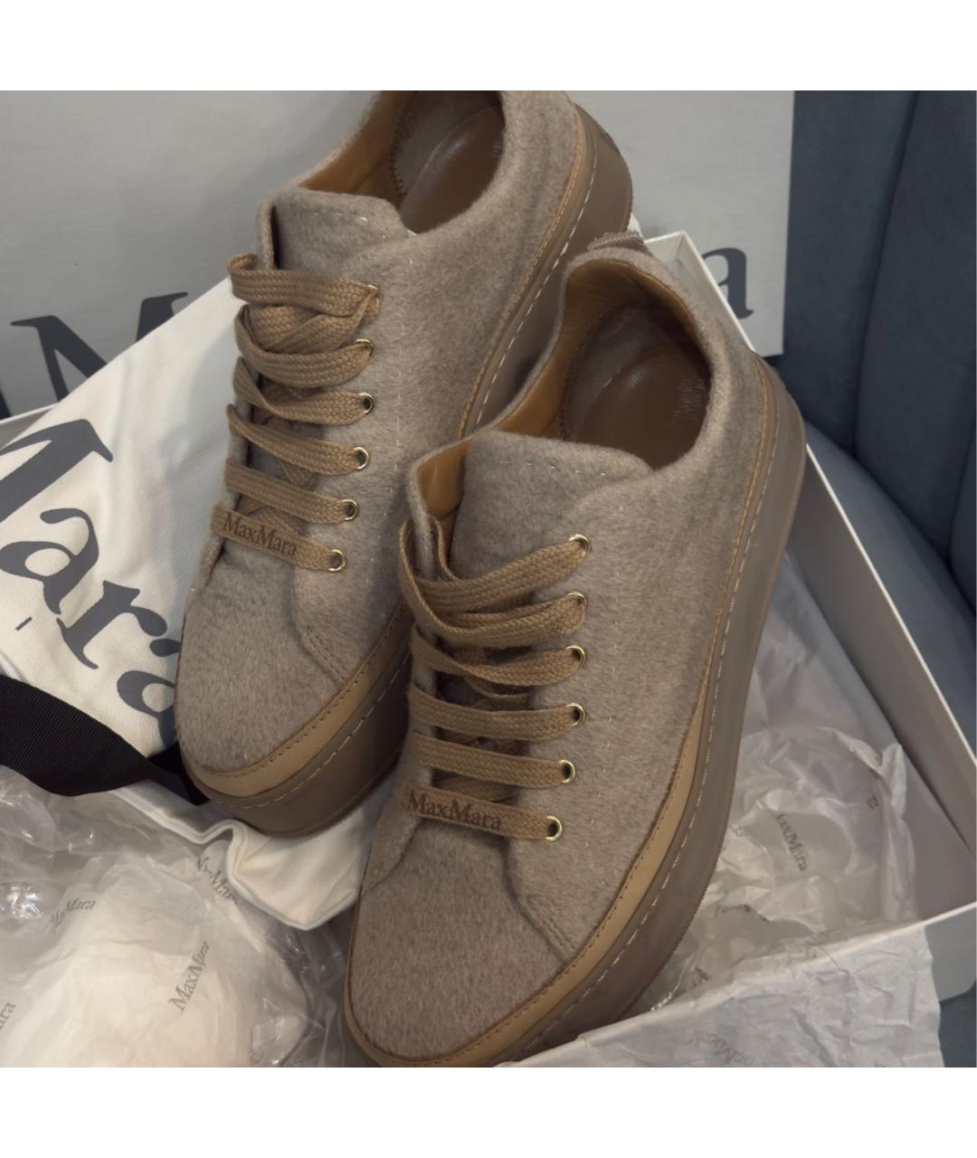 MAX MARA Бежевые кеды, фото 4
