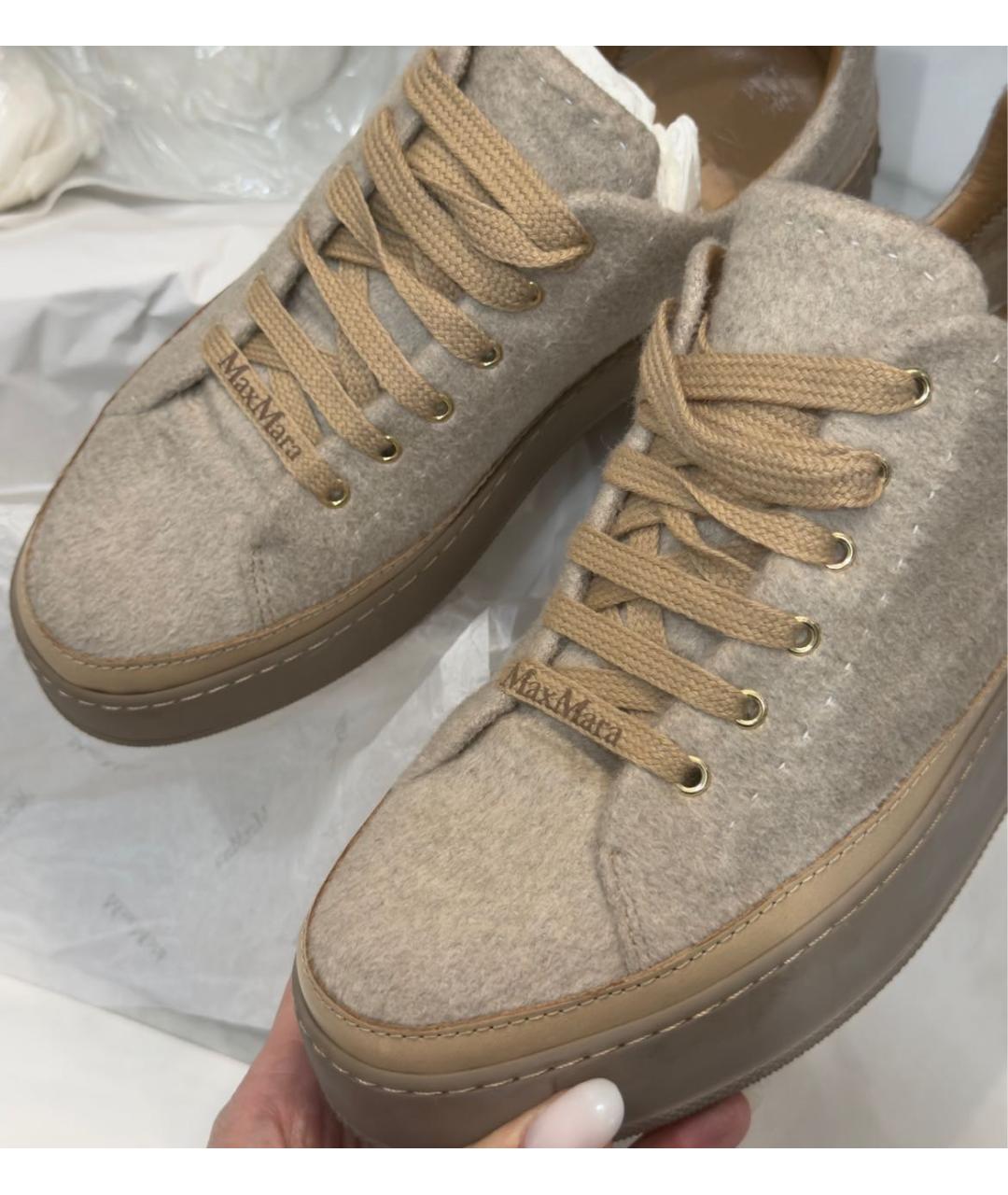 MAX MARA Бежевые кеды, фото 3