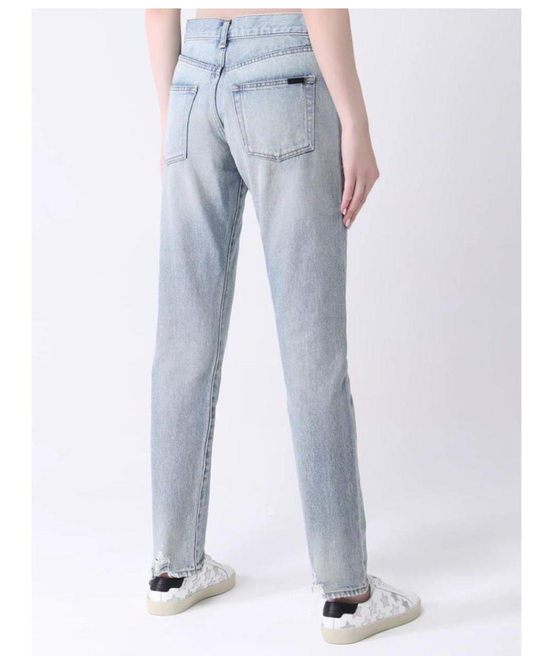 SAINT LAURENT Синие прямые джинсы, фото 7