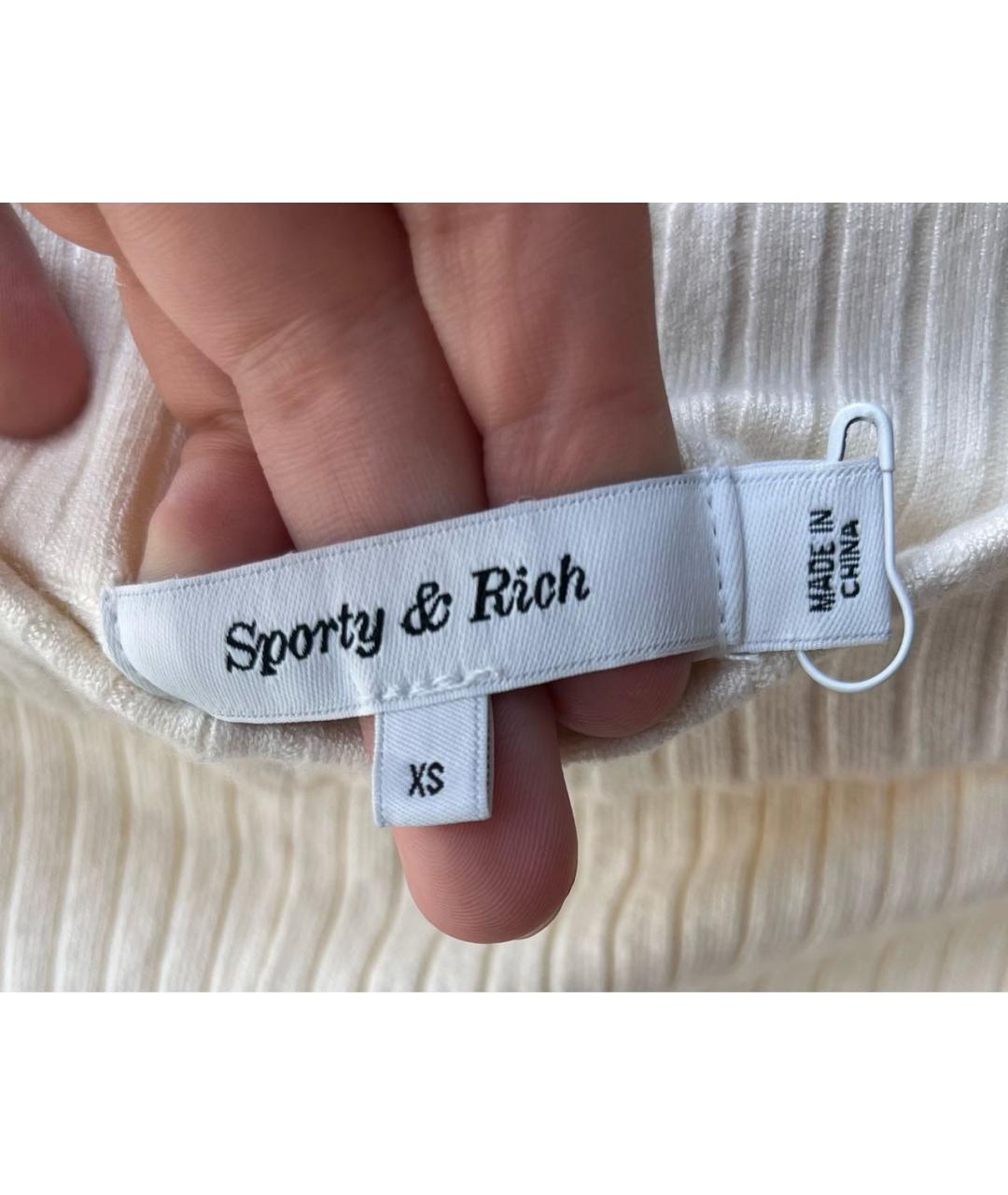 SPORTY AND RICH Бежевые хлопковые шорты, фото 6