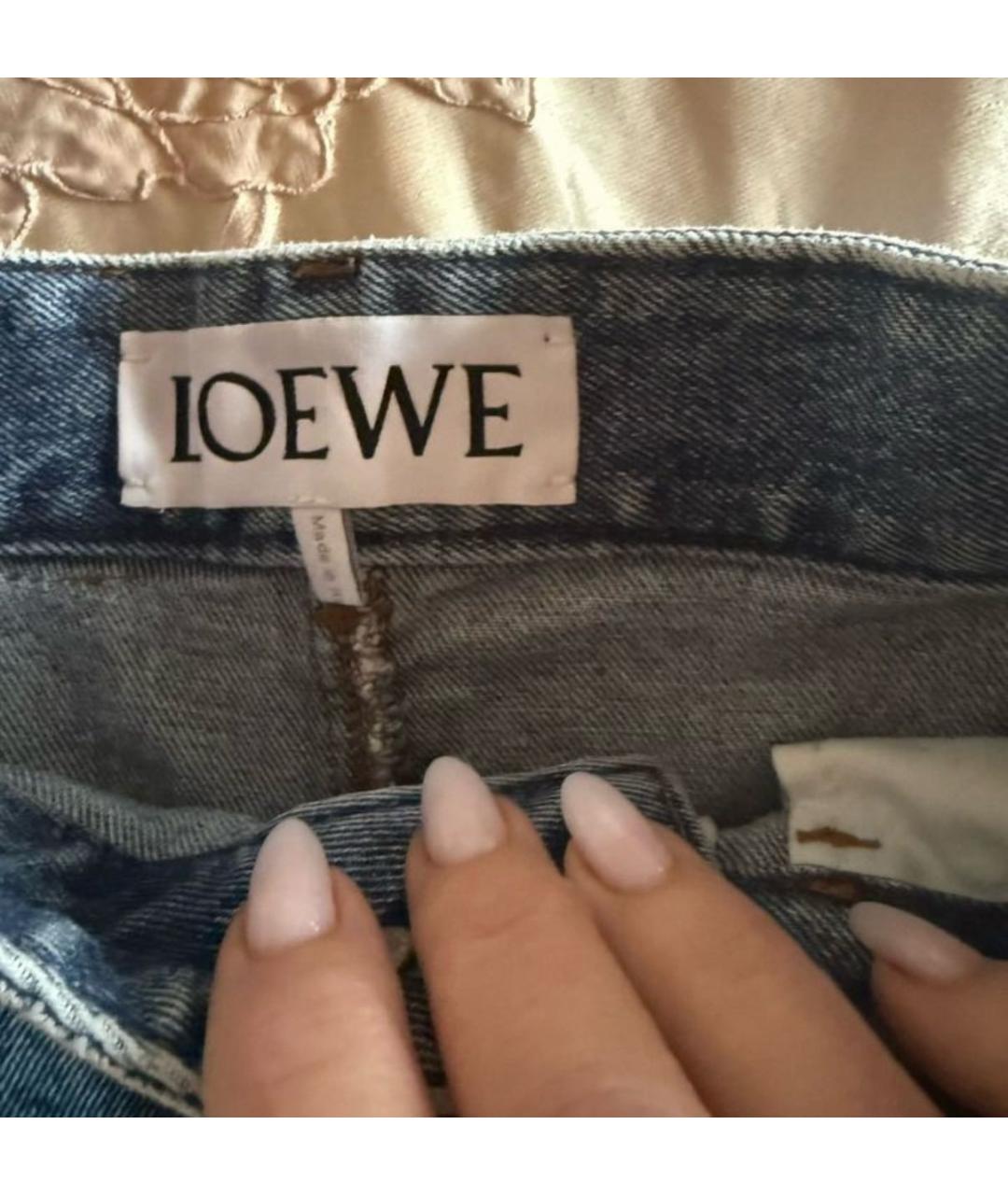 LOEWE Синие хлопковые прямые джинсы, фото 3